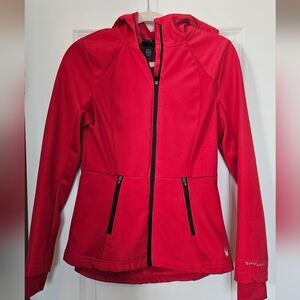Spyder Active Red Softshell Hooded Jacket Women's Small